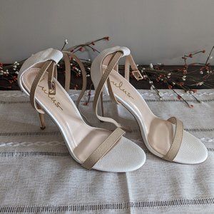 NWOT: Lulus White and Nude Stiletto Heels